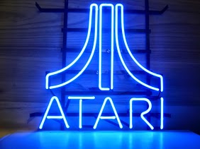 Atari Logo Blue Classic Neon Light Sign